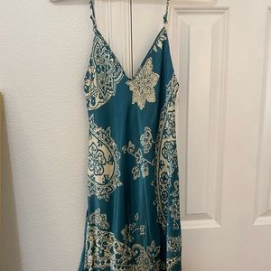 Zara Satin Effect Print Dress